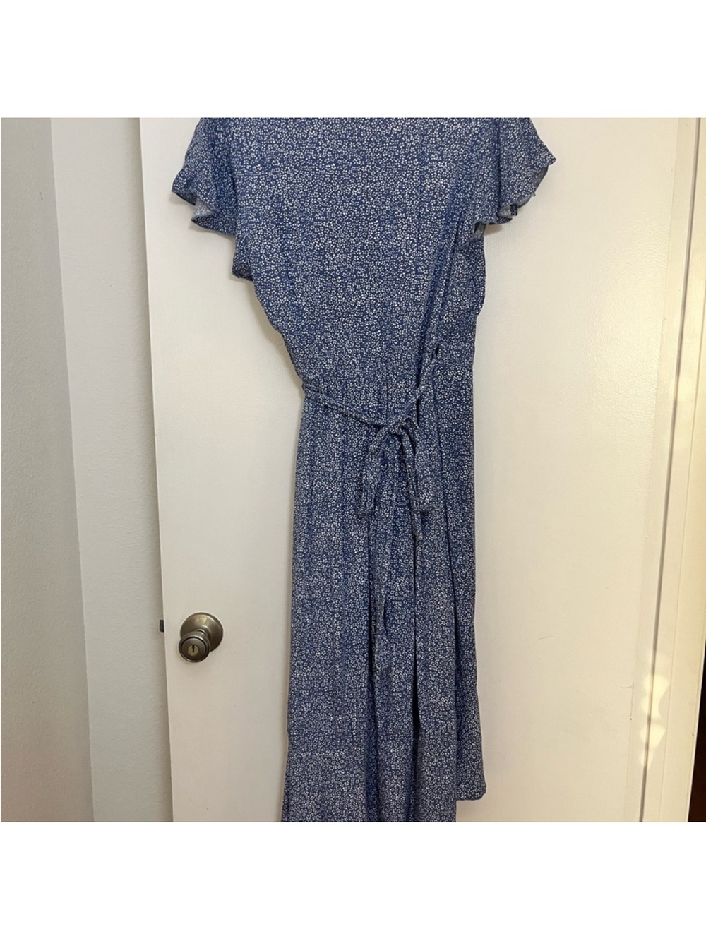 ZESICA floral wrap midi high low dress - Picture 4 of 6